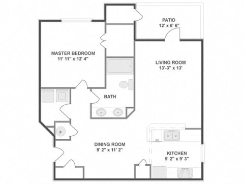 A1C_1BD 1 Bath_952sqft